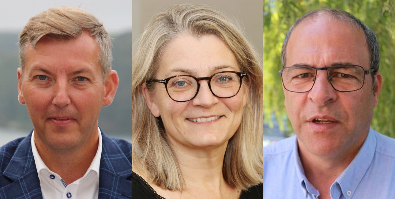 Tre bestyrelsesmedlemmer 2022. Foto: Privatfoto, Rikke Thomassen, Frederik Münchow.