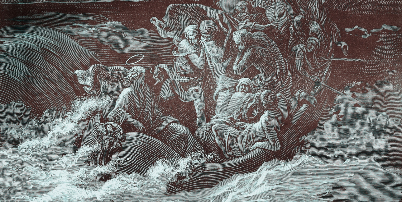 Stormen på søen. Illustration af Gustave Dore. Kilde: Shutterstock / Nicku.