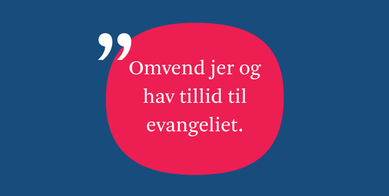 Citat fra Markusevangeliet kapitel 1 i prøveoversættelse.