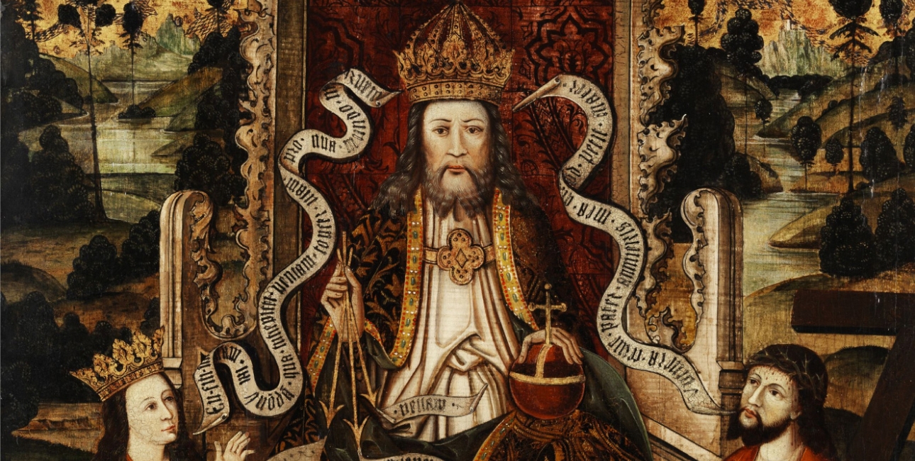 Gud som konge.  Anonym kunstner fra Westfalen, slutningen af 1400-tallet. Kilde: Wikimedia Commons.
