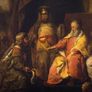 Jetro og Moses. Maleri af Ferdinand Bol, ca. 1655.