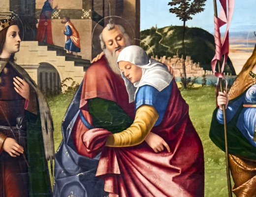 Meeting of Joachim and Anna at the Golden Gate. Findes på Accademia of 