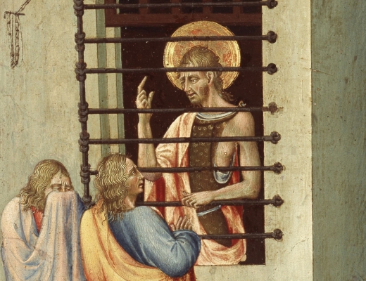 Johannes Døberen i fængslet. Maleri af Giovanni di Paulo. Kilde: Wikimedia Commons.