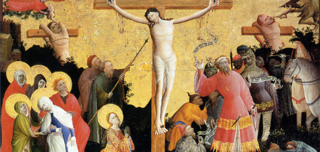 Legenden om Longinus er baseret på Johannesevangeliet 19,34. Her beskrives det, hvordan den romerske soldat Longinus stak Jesus i siden, mens han hang på korset. Foto: Wikimedia Commons.