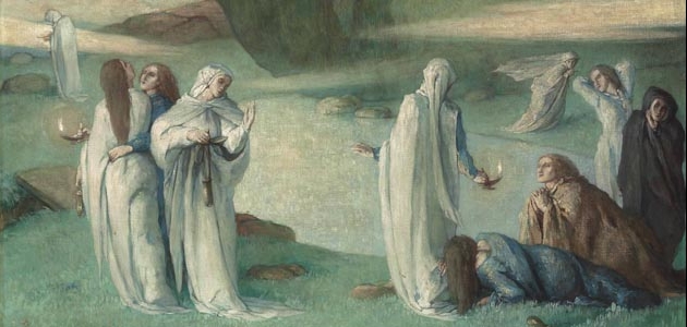 The Wise and Foolish Virgins - Charles Ricketts, ca. 1910. Kilde: Wikimedia Commons.