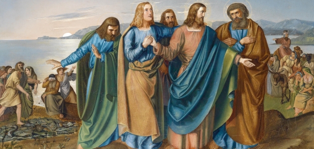 Jesus og disciple. Maleri af Carl Oesterley, 1833. Kilde: Wikimedia Commons.