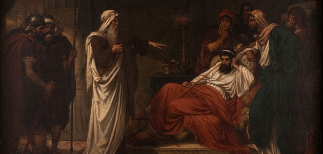 The Prophet Nathan rebukes King David - Eugène Siberdt