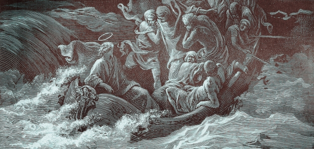 Stormen på søen. Illustration af Gustave Dore. Kilde: Shutterstock / Nicku.