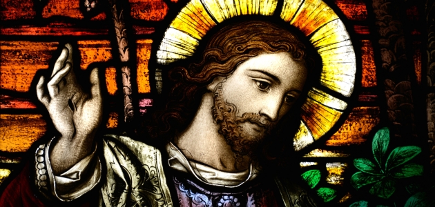 Jesus. Glasmosaik fra kirke i Covington, Kentucky. Foto: Jurgen Wegner / Shutterstock.