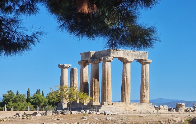 Apollontemplet i Korinth. Foto: Poul Joachim Stender.