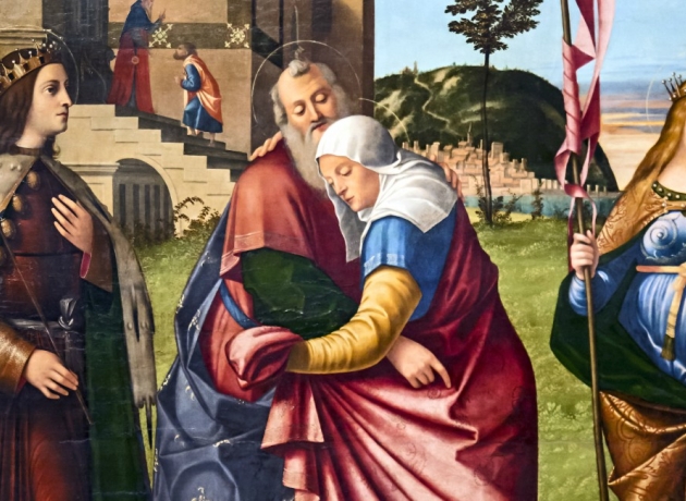 Meeting of Joachim and Anna at the Golden Gate. Findes på Accademia of 