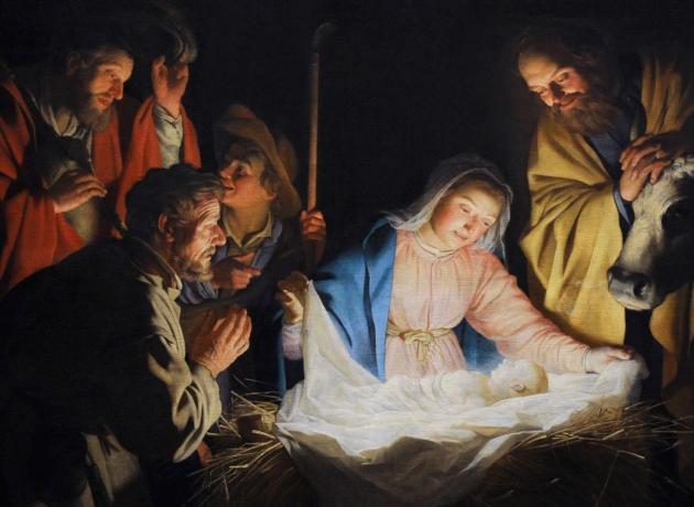 Hyrdernes tilbedelse. Maleri af Gerard van Honthorst, 1622. Kilde: Album/Ritzau Scanpix.